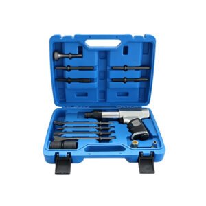 Air Hammer Kit Air Chisel Set with Tapered Puncher, Panel Cutter, Flat Chisel