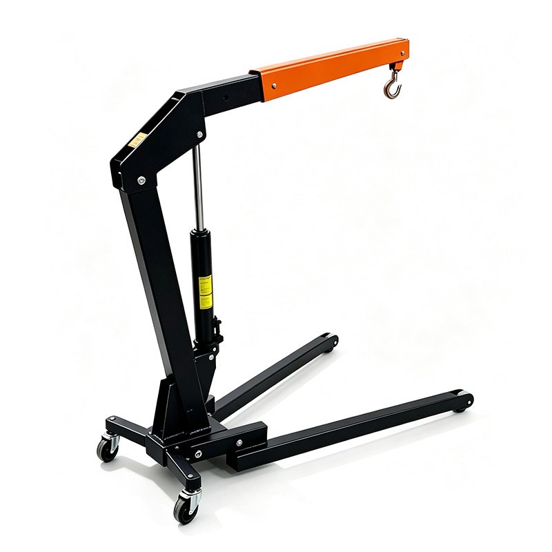 Heavy Duty Hydraulic Engine Hoist Mobile Folding Shop Crane - Image 4
